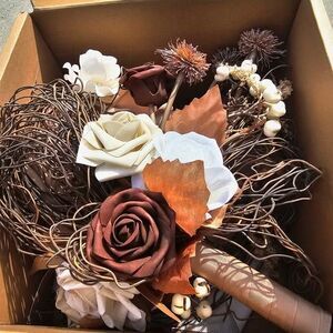 Rustic Boho Cascading Artificial Flower Bridal Bouquet / Lings Moments / wedding